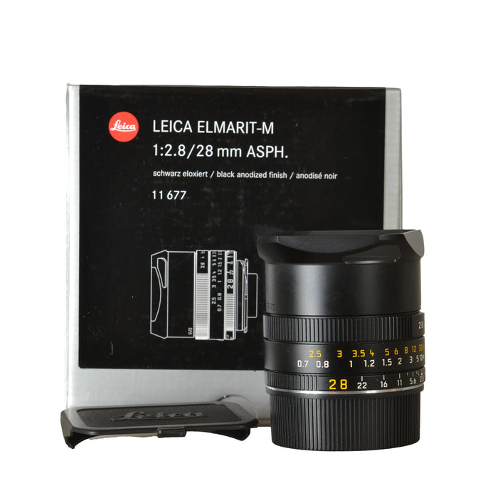 LEICA 28mm F 2.8 ELMARIT M ASPH BLACK 11 677 - USATO